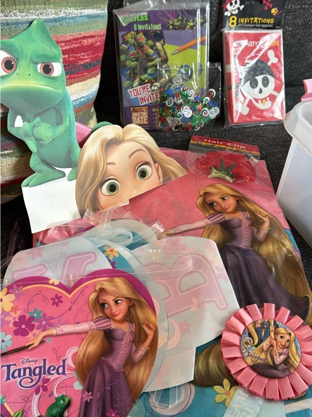 Kids Party decor, bags, invitations